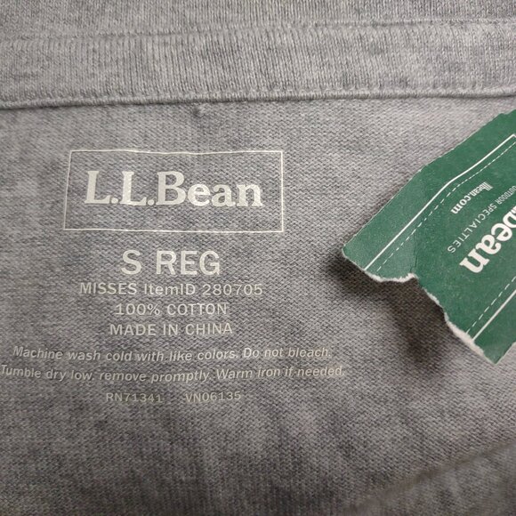 NWT L.L. Bean gray 100% Cotton knit blazer two button jacket ladies size Small - Picture 7 of 8